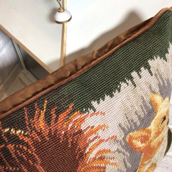 Corgi Needlepoint Dog Throw Pillow -square - Picture 7 of 7